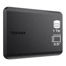 Disco Rígido Externo Toshiba Canvio Basics Hdtb510xk3aa 1tb Preto
