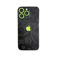 Skin Vinil Premium Black Camo Neon Para iPhone 14 Pro Max