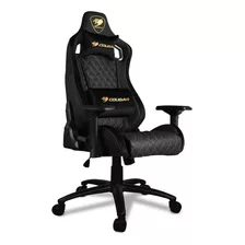 Silla De Escritorio Cougar Armor S Royal Gamer Ergonómica Negra Con Tapizado De Cuero Sintético