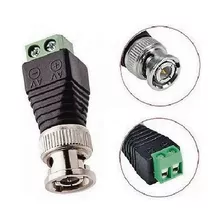 Conector Bnc Macho Com Borne Para Cftv - 50 Peças