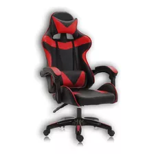 Silla Gamer Ergonómica Altura Ajustable Y Reclinable Rojo