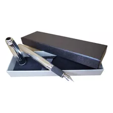 Caneta Tinteiro Luxo Jinhao 601 Prata + Caixa Tinta E Case