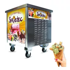 Máquina De Sorvete Na Chapa Ice Cream Roll Sorvetec 220v