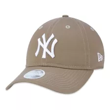 Boné Feminino New Era Aba Curva 920 Ny Yankees Marrom Claro