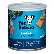 Ração Úmida Para Cães Pet Delicia Peixe Com Legumes 320g