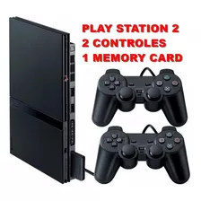 Playstation 2 Com 2 Controles+ Memory Card+ 5 Jogos