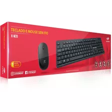 Kit Mouse E Teclado Sem Fio 2.4ghz Br Abnt2 1000 Dpi C3tech