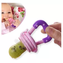 Chupeta Porta Frutas Bico Silicone Mordedor P/ Bebê Criança Cor Rosa Tamanho Da Chupeta 10,5x5x4cm