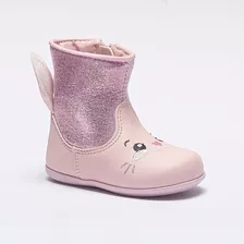 Bota Infantil Bebê Menina Coelho Fofinho Rosa