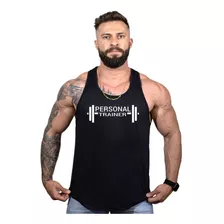 Regata Long Line Personal Trainer Masculina Professor Preto