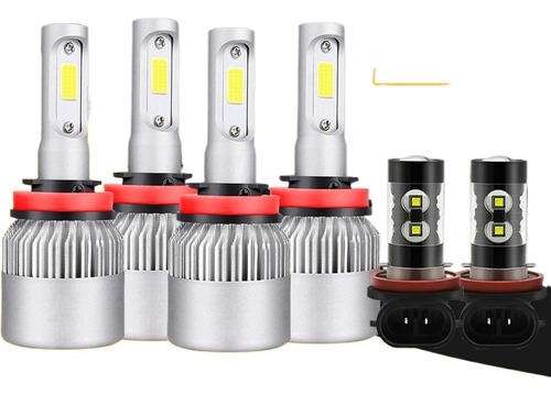 Kit Focos Led 8000lm Luz Alta Y Luz Baja Para Nissan 1