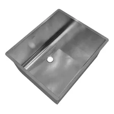 Cuba Pia Industrial Em Aço Inox Escovado Forte 60x50x35