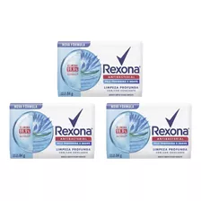 Kit 3un Sabonetes Em Barra Limpeza Profunda 84g - Rexona