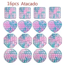 16 Peças De Brinquedos Pop It Atacado Fidget Poket Para Alív