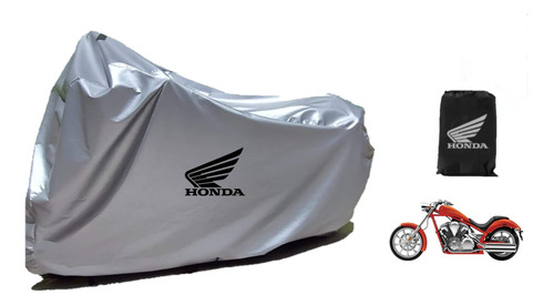 Funda Felpa Moto Honda Fury Estampada 100% Impermeable!! Foto 4