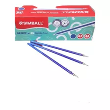 Repuestos X3 Simball Roller Genio 2g Tinta Azul Borrable 