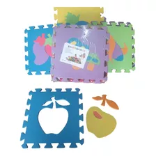 Alfombra Goma Eva Bebes Y Niños Set X10 Cuadros De 29x29 Cm