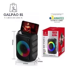 Caixinha De Som Bluetooth Potente Bateria Longa Rgb Ka-8902