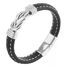 Pulsera Piel Hombre De Plata Regalos Hombre Para Hijo Marido