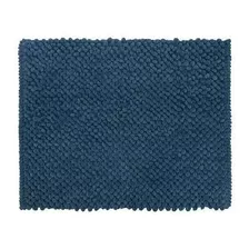 Tapete De Banheiro Antiderrapante Micropop 60x40 Camesa Cor Azul