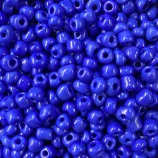 Miçanga 6/0 Para Bijuterias- Azul - 100g - Aprox. 1200pçs
