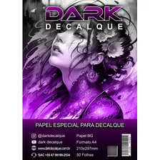 50 Unidades Papel A4 P/decalque Tattoo Tatuagem Dark Stencil