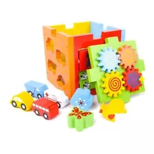 Cubo De Encajar Montessori Estimulación Temprana