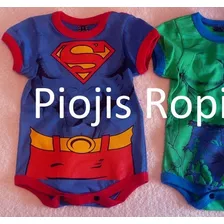 Disfra Body Bebe Superheroes Personajes Algodon Premium Hero