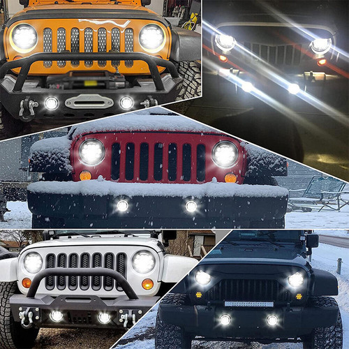 Faro Led De 7 Pulgadas Para Hummer H1 2003-2009 Foto 10