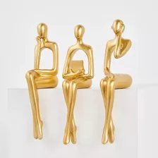 3 Figuras Nordicas Decorativa, Estatua Abstracta Humanoide