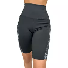 Biker Calzas Con Bolsillo Ciclista Lycra Calce Perfecto Alto