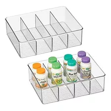 Organizador Baño Plástico - 4 Secciones - Ligne - 2 Pack -