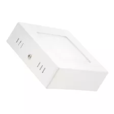 Plafon Led De Techo 6w Cuadrado Aplicar Calido Frio C Color Blanco