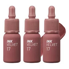 3 Tinta De Labios Ink Velvet N°17 Rosy Nude - Peripera