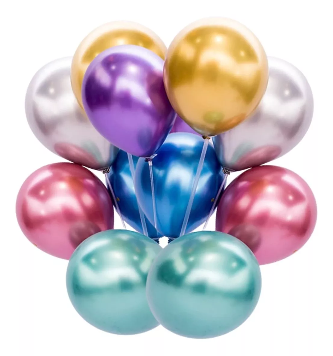 Balão Bexiga Metalizada - Várias Cores  - N°9 -  25 Unid.