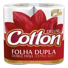 Papel Higiênico Cotton Delux Folha Dupla Neutro (8 Unidades)