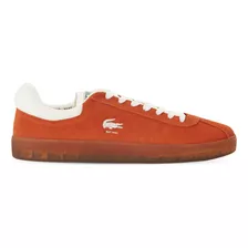 Zapatillas Lacoste Baseshot Hombre Moda Naranja