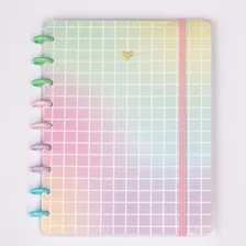 Caderno De Disco Basic Inteligente Grande Rainbow