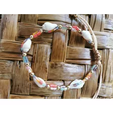 Pulsera Doble Canutillo Y Caracol (m: 09p2)