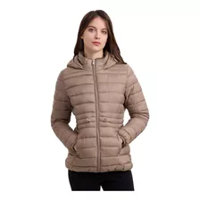 Parka Mujer Corta Ajustable Beige Oscuro Fashion's Park