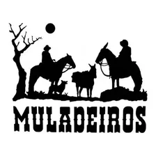 Lindo Adesivo Muladeiros Modelo M03 Grande Muares Burro Pra Veiculos Sitio Fazenda Carro Caminhonete Vidro Janela Barato