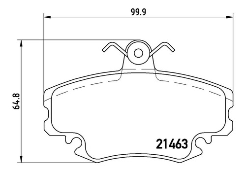 Balatas Bajos Metales Del Renault Clio 02/10 Brembo Foto 3