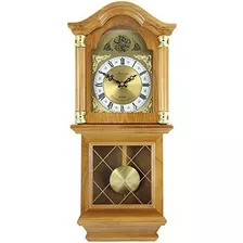 Bedford Clock Collection Classic Chiming Wall Clock Con