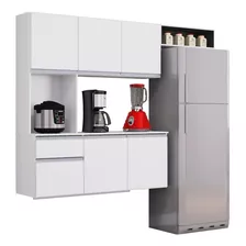 Cocina Superior 6 Puertas Compacto Mel 1,80m Blanco