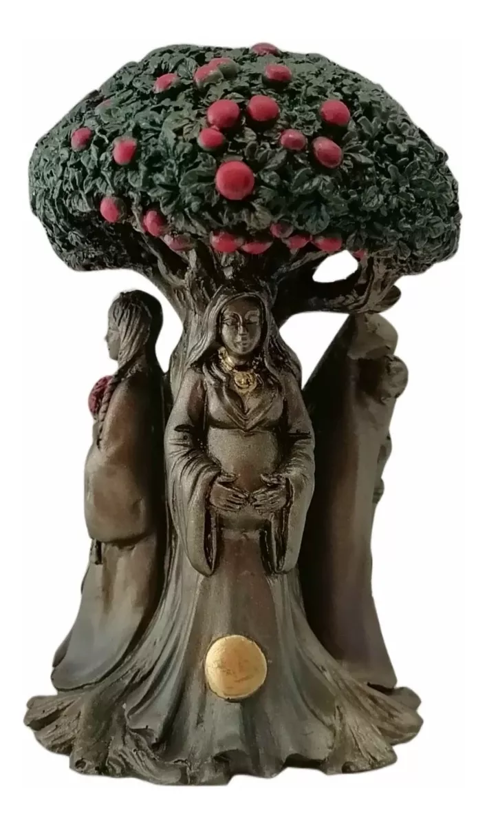 Escultura Wicca Hecate Triple Diosa Celta Árbol De La Vida