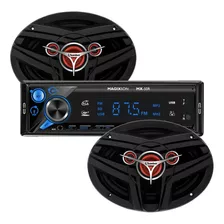 Combo Estereo Bluetooth Auto 1 Din Bomber Parlantes 6x9 70w