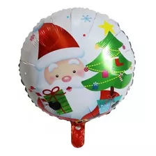 4 Globos De Navidad Papá Noel Y Arbolito De Navidad 