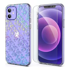 Funda Para iPhone 12/12 Pro - Transparente/brillos