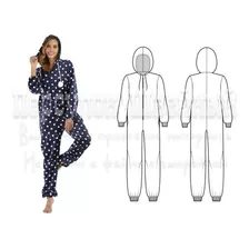 Patrón Molde Mujer Pijama Kigurumi Anesha