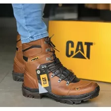 Bota Cat Caterpillar Couro Legítimo Impermeável Trilha